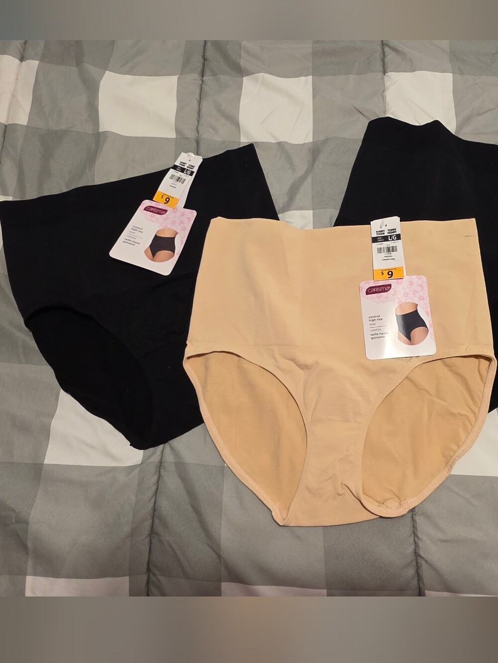 3 Pair LG High-Waist Shaping Briefs - 2 Black & 1 Nude
